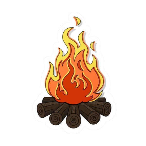 Rustic Simple Campfire Sticker